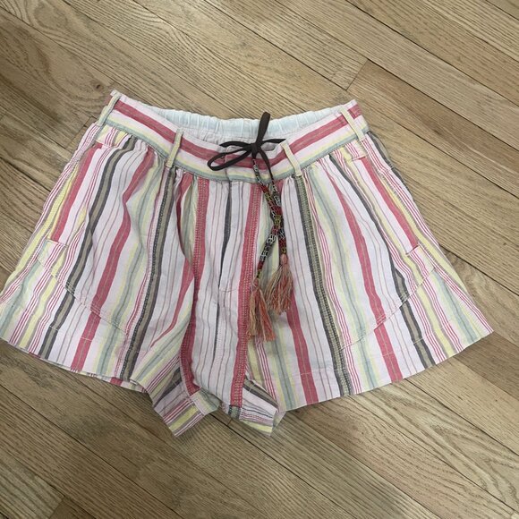 🖤 03 Free People Kahuna Pull On Harem Shorts in Pink Combo NWOT Size XS - Picture 8 of 9